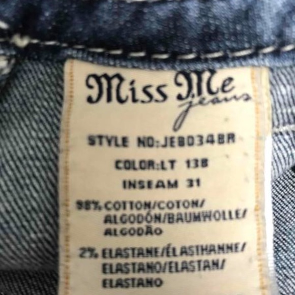 Miss Me Bootcut Jeans #II Size 26 - Picture 5 of 5
